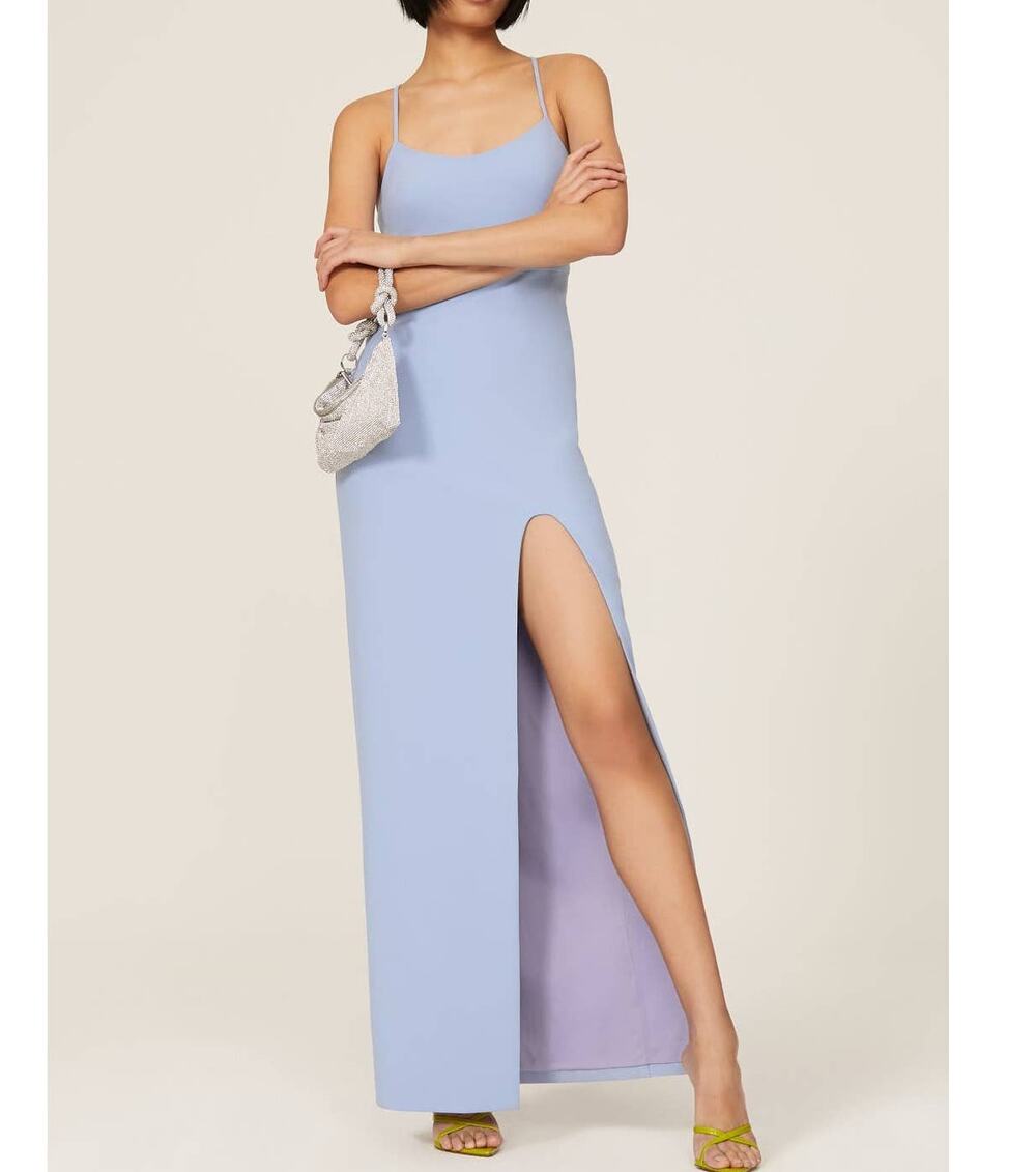 Likely Sammy Dress Side Slit Gown Sleeveless Bodycon Periwinkle Size 2